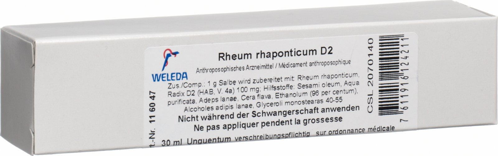 WELEDA rheum rhaponticum 0.4 % ungt 30 ml
