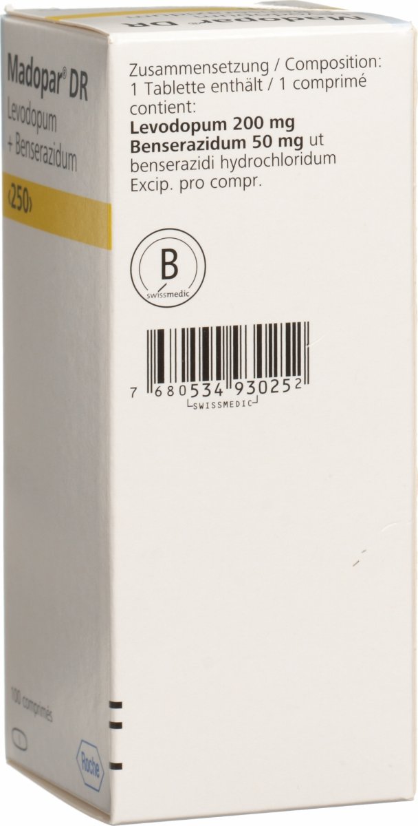 Madopar Dr Tabletten 200+50mg 100 Stück in der Adler Apotheke Madopar Dr Tabletten 200+50mg 100 Stück in der Adler Apotheke