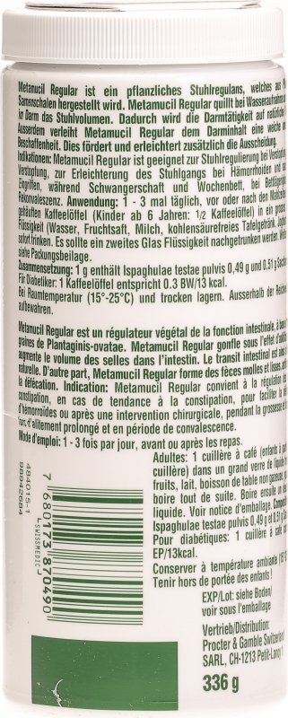 Metamucil Regular Pulver 336g in der Adler Apotheke