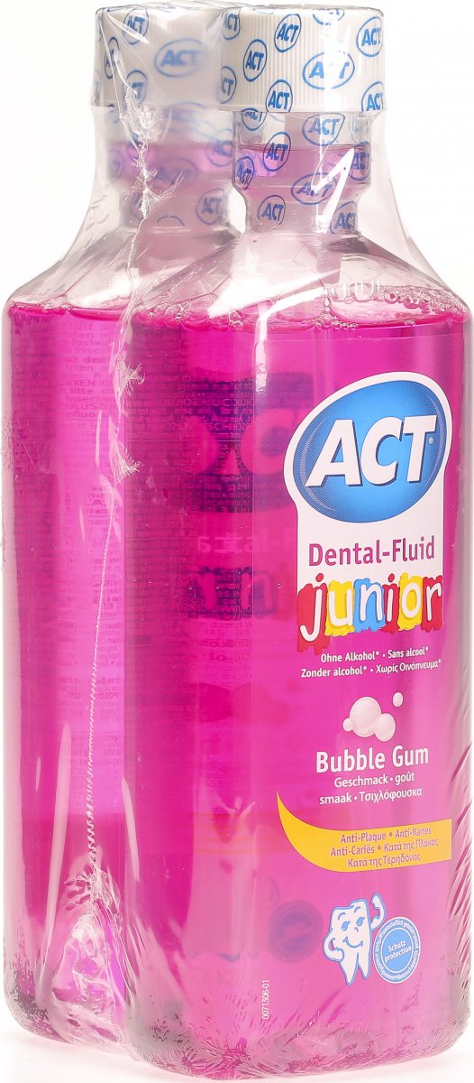 Act Dental Fluid Bubble Gum Geschma Duo 2x 500ml in der Adler Apotheke