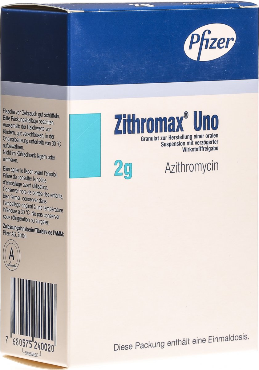 Diagnose und Rezept für das Medikament Azithromycin