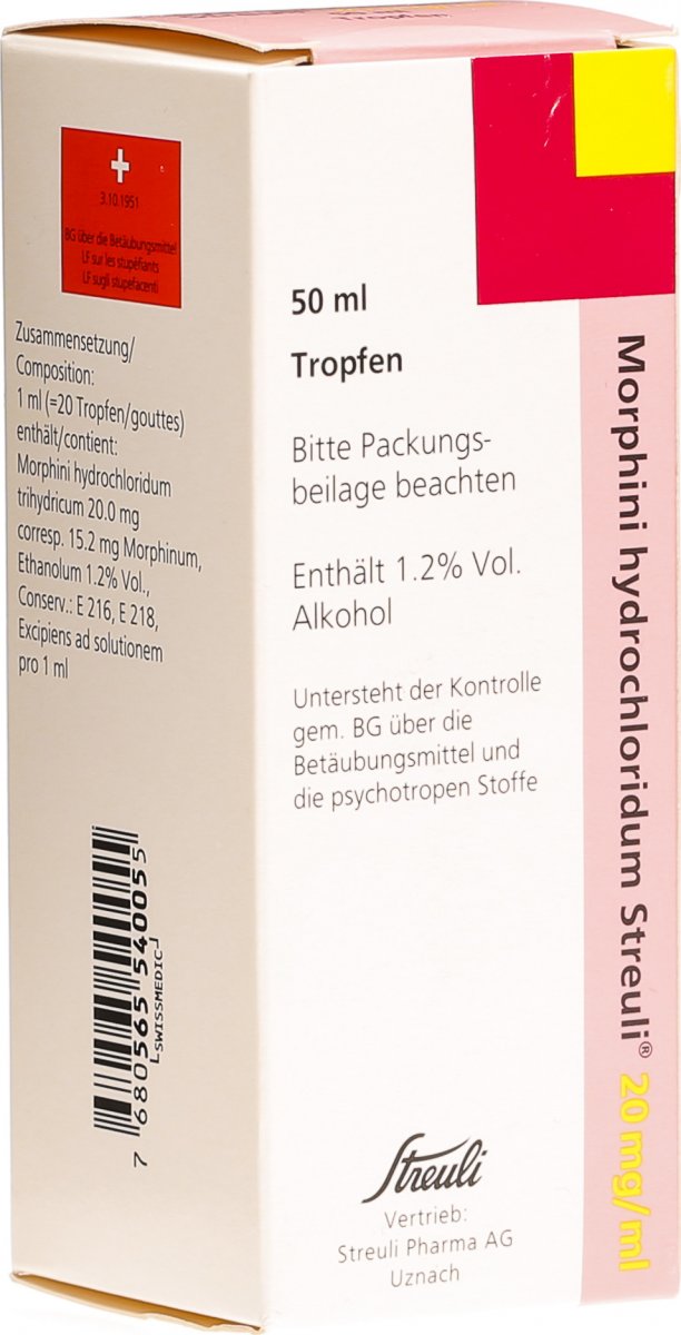 Morphini HCl Streuli Tropfen 2% 50ml in der Adler Apotheke