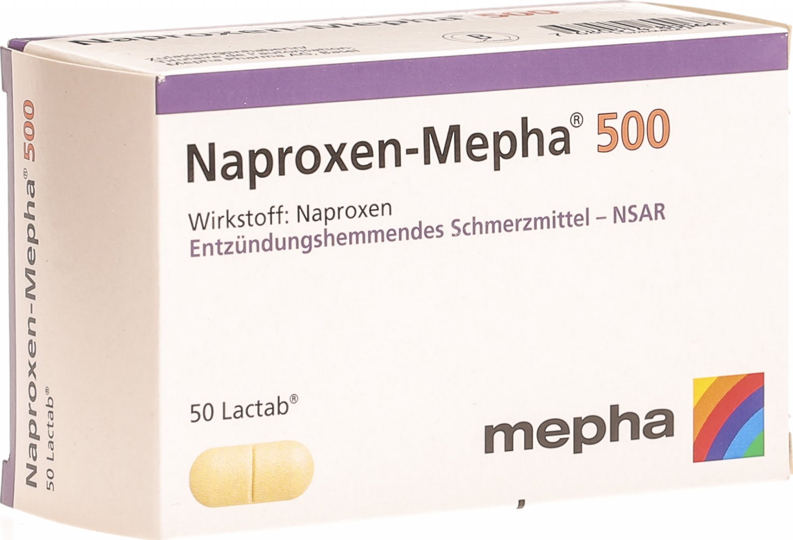 Naproxen Mepha 500 Lacktab 500mg 50 Stück in der Adler Apotheke