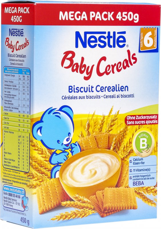 Nestlé Baby Cereals Biscuit Cerealien 6 Monate 450g in der