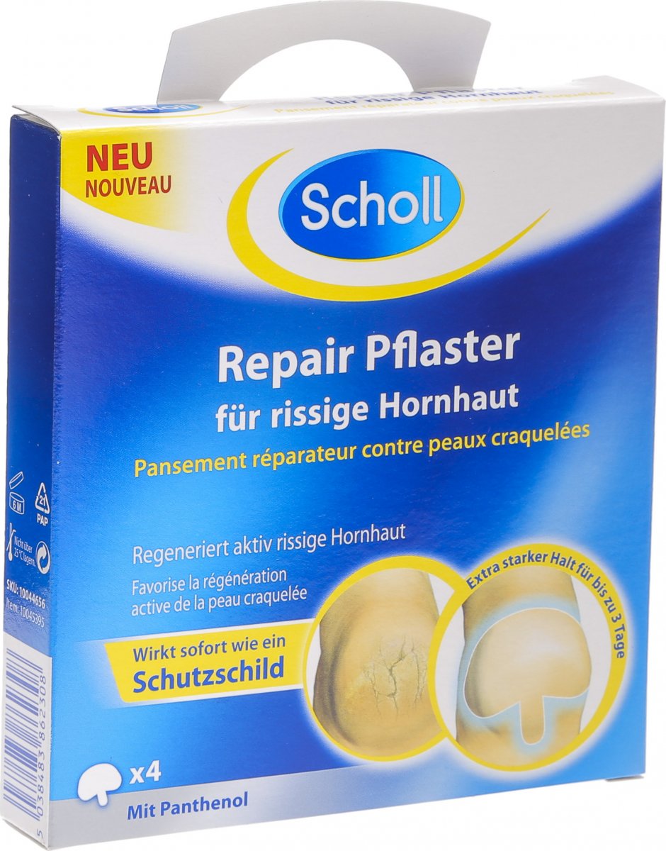 Scholl Repair Pflaster für Rissige Hornhaut 4 Stück in der Adler Apotheke
