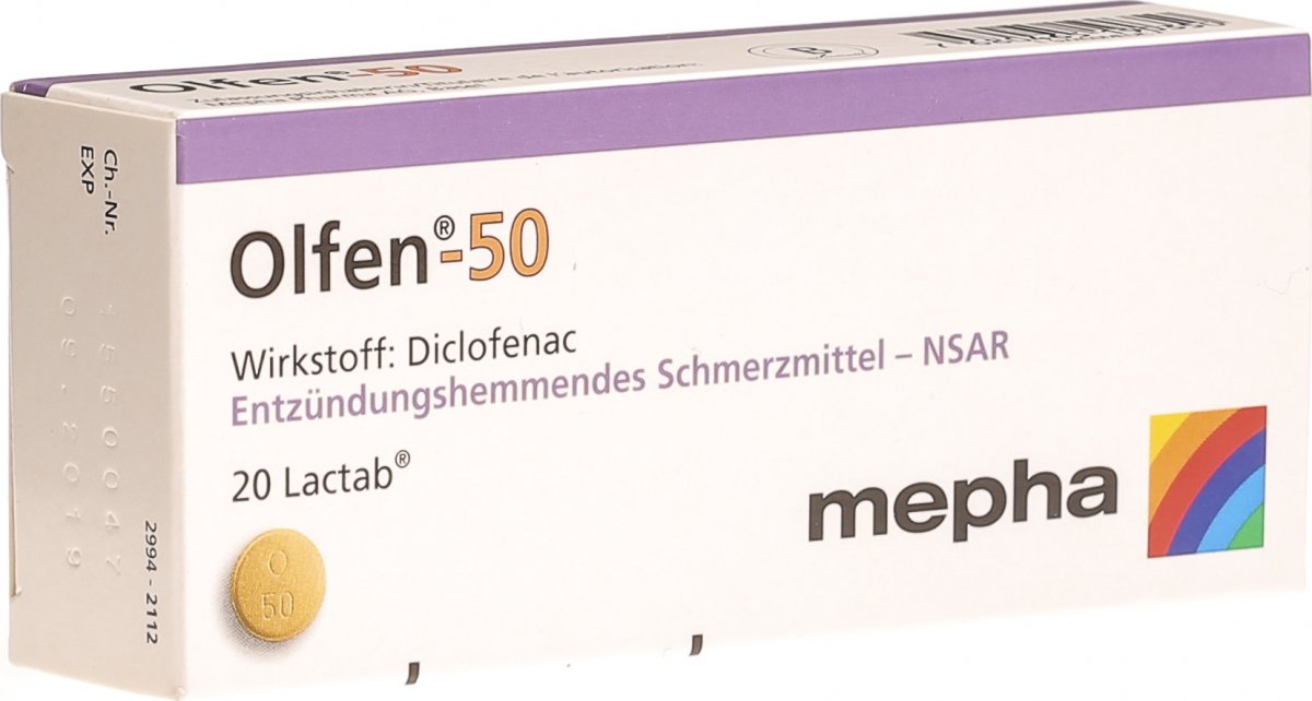Olfen 50 Lactabs 50mg 20 Stück in der Adler Apotheke