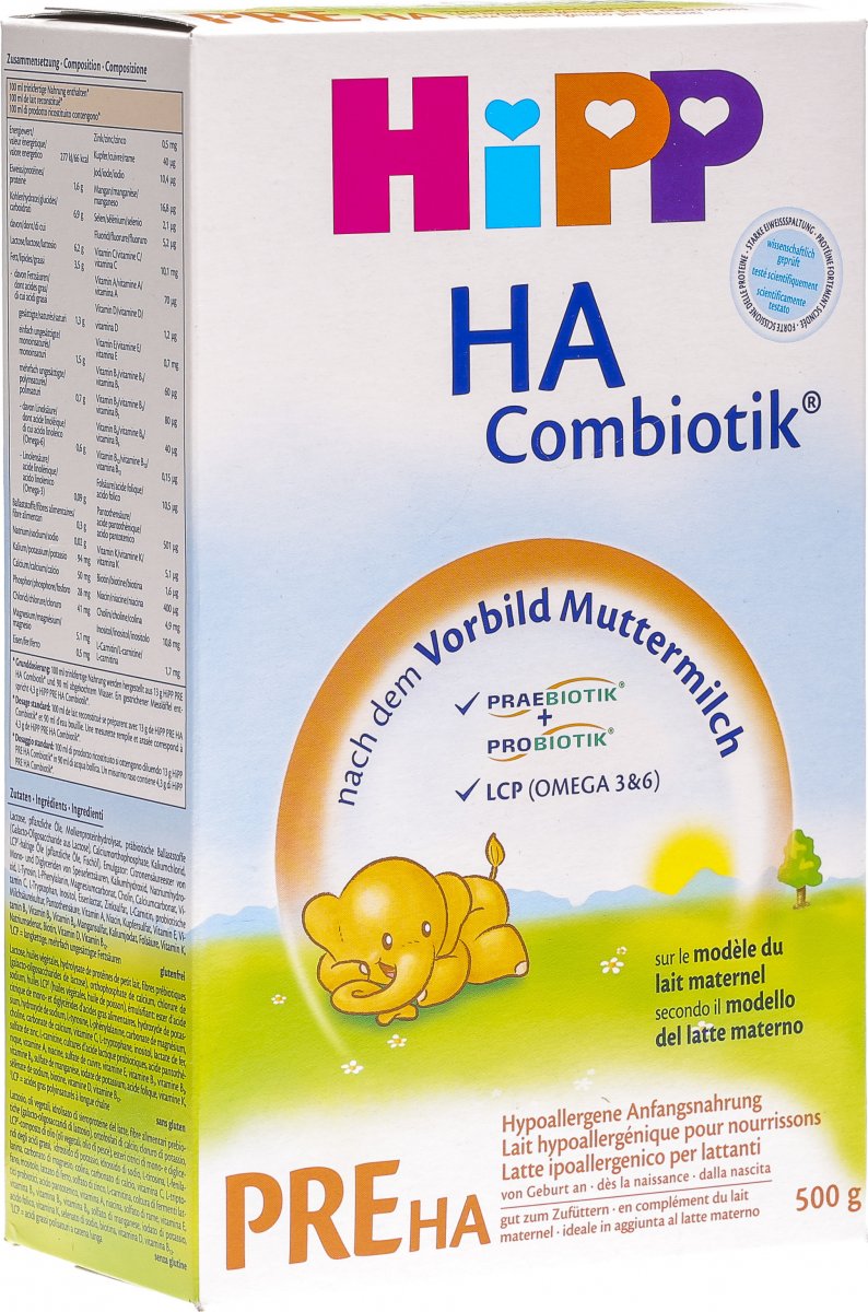 Hipp Ha Pre Anfangsnahrung Combiotik 500g in der Adler Apotheke