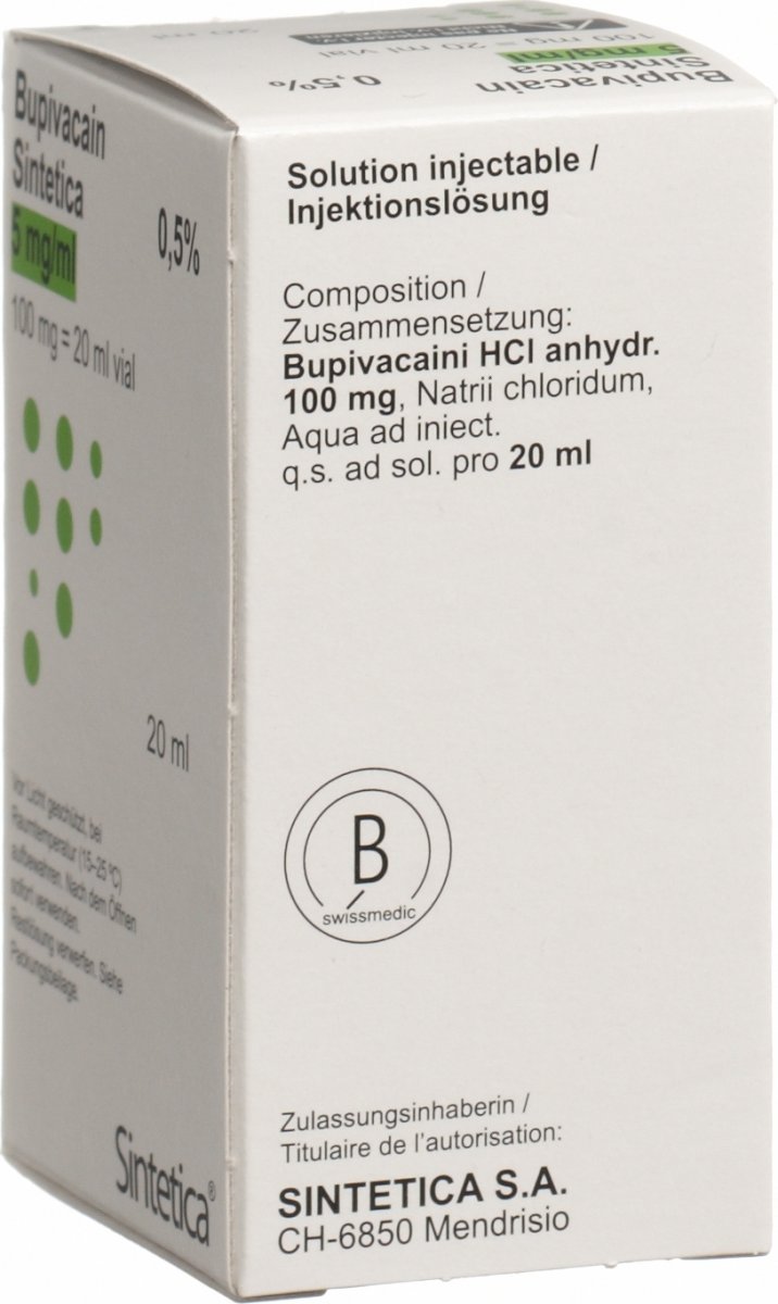 Bupivacain Sintetica 0.5% Vial 20ml in der Adler Apotheke