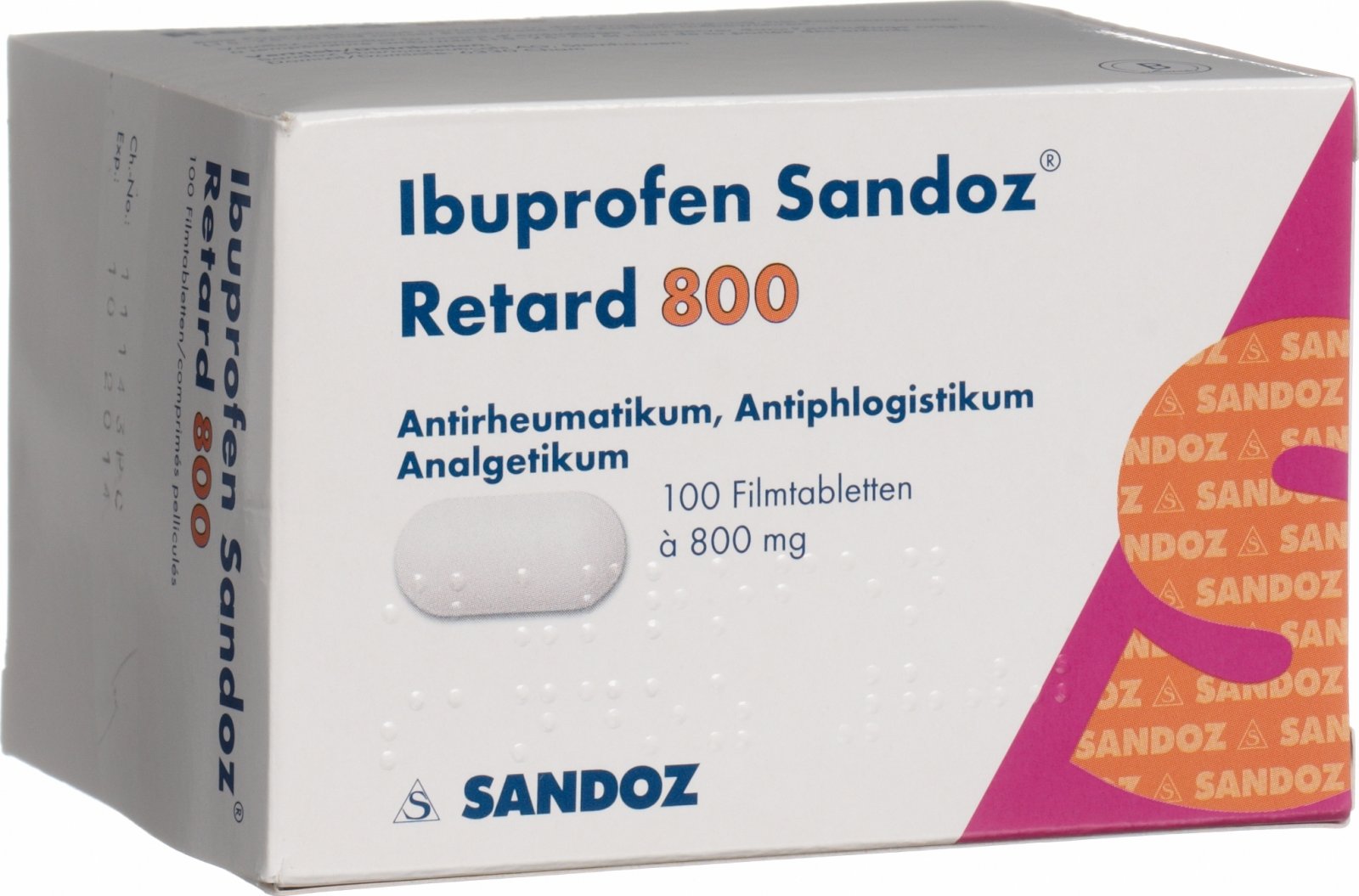 Ibuprofen Sandoz Retard Filmtabletten 800mg 100 Stück in der Adler Apotheke