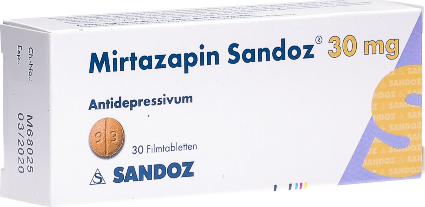 Mirtazapin Sandoz Filmtabletten 30mg 30 Stuck In Der Adler Apotheke