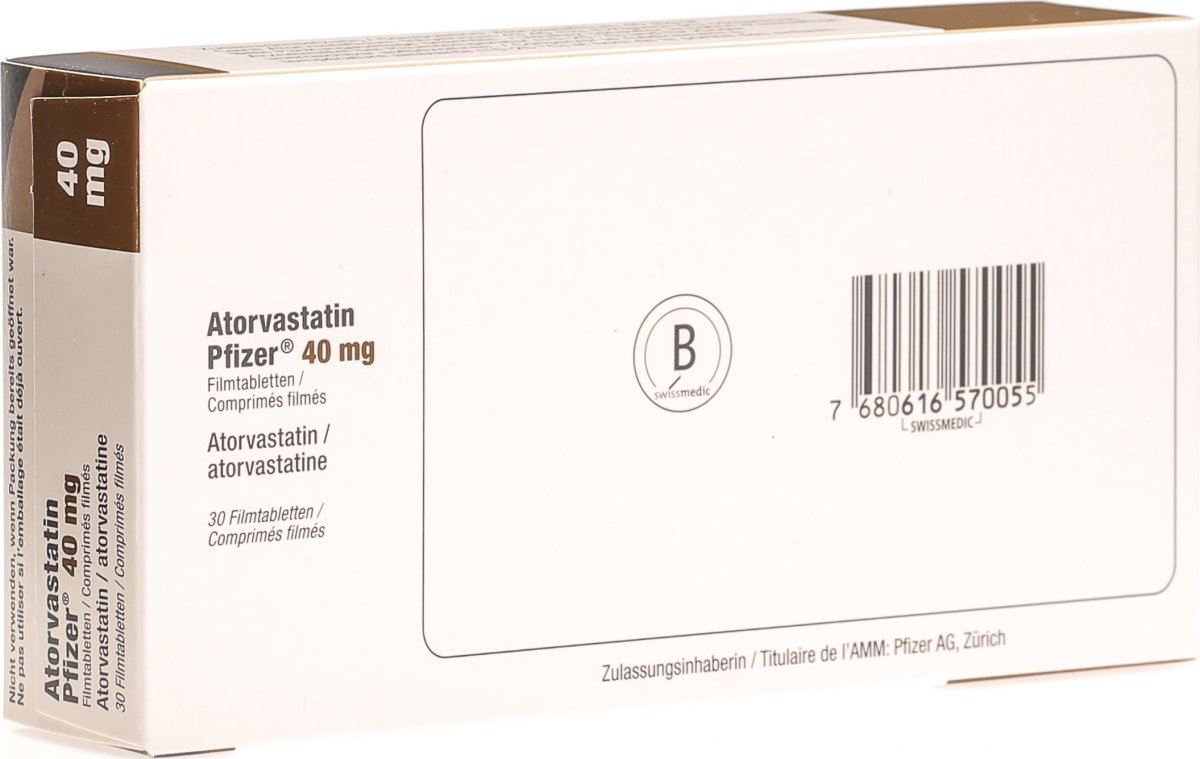 Atorvastatin Pfizer Filmtabletten 40mg 30 Stück in der Adler Apotheke Atorvastatin Pfizer Filmtabletten 40mg 30 Stück in der Adler Apotheke
