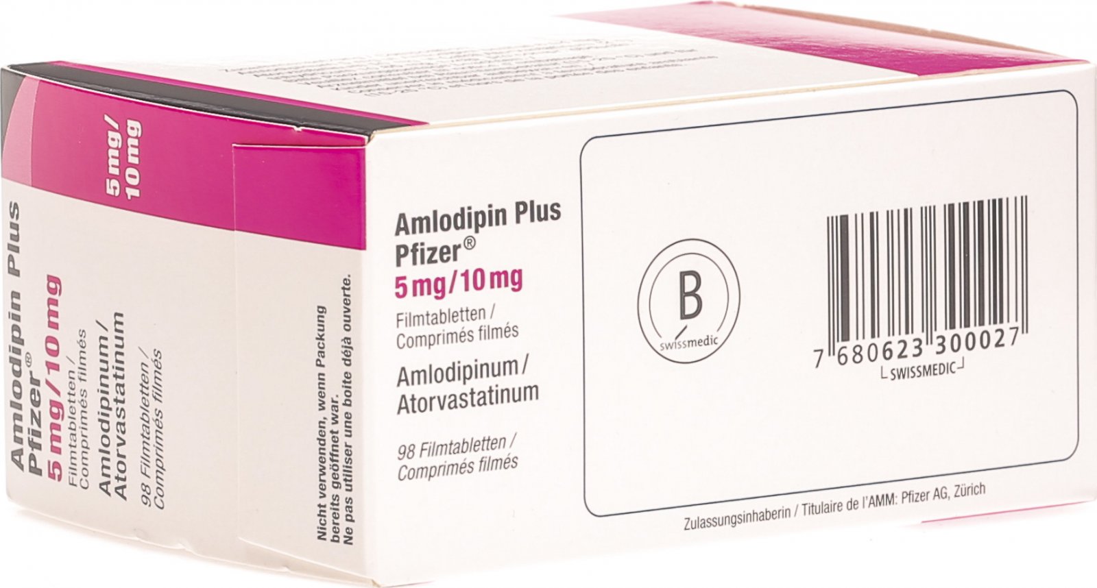 Amlodipin Plus Pfizer Filmtabletten 5/10mg 98 Stück in der Adler Apotheke
