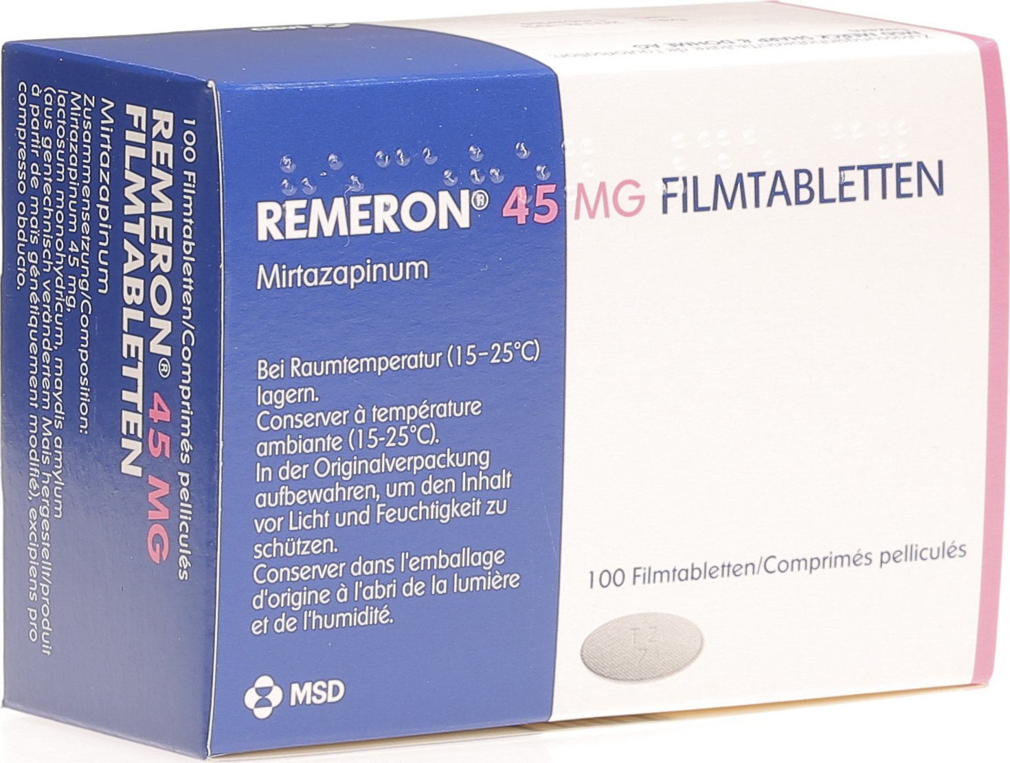 Remeron Tabletten 45mg 100 Stück in der Adler Apotheke