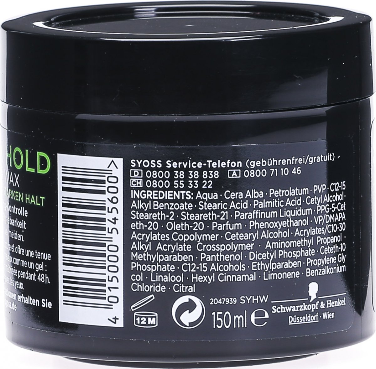 Syoss Max Hold Power Wax 150ml in der Adler Apotheke