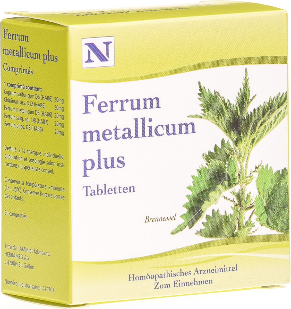 Herbamed Ferrum Metallicum Plus Tabletten 60 Stück in der Adler Apotheke