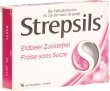 Strepsils Lutschtabletten Erdbeer ohne Zucker 16 Stück