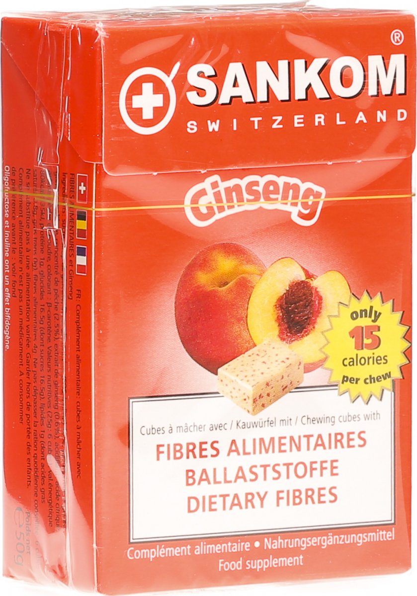 Sankom Nahrungsfasern Kautabletten Pfirs Ginseng 12 Stück in der Adler