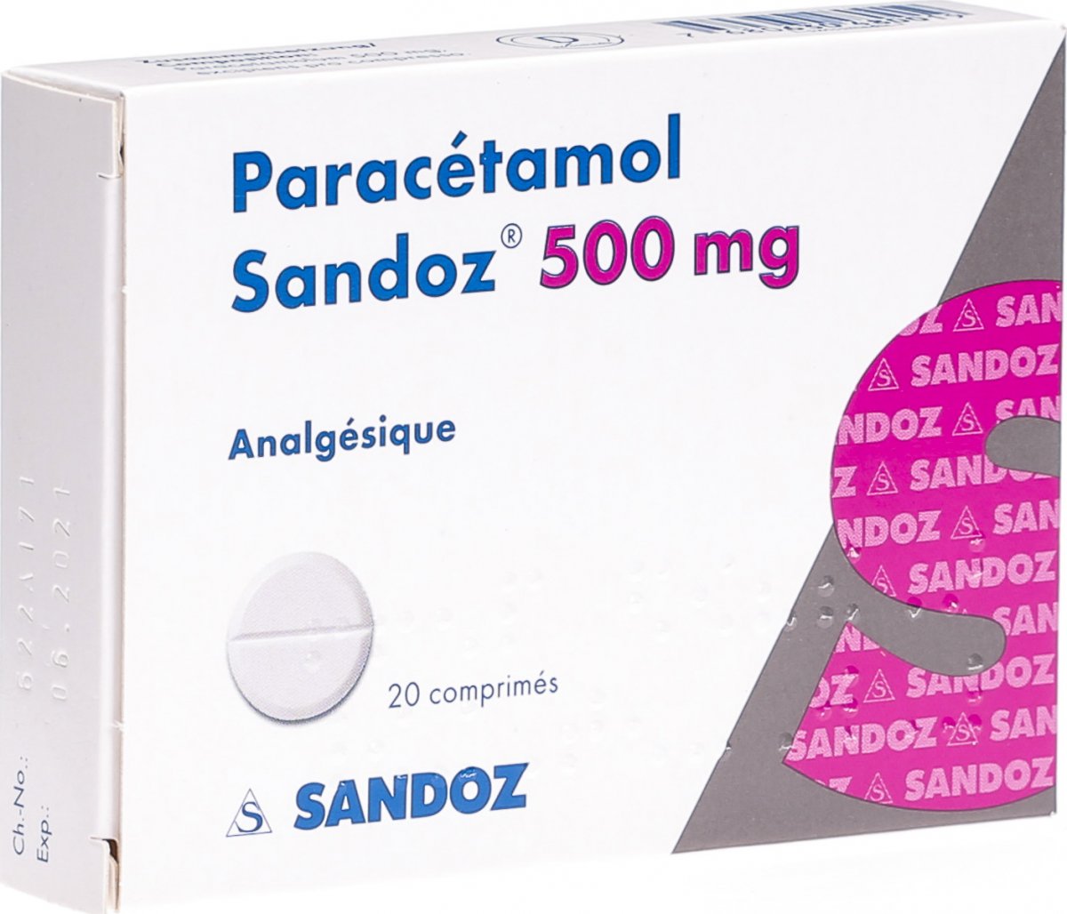 paracetamol sandoz tabletten 500mg 20 stuck in der adler apotheke