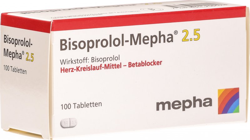 Bisoprolol Mepha Tabletten 2.5mg 100 Stück in der Adler Apotheke