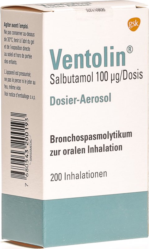 Ventolin Dosieraeros 100mcg 200 Dos in der Adler Apotheke
