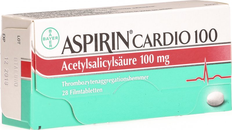 Aspirin Cardio 100 Filmtabletten 100mg 28 Stück in der 