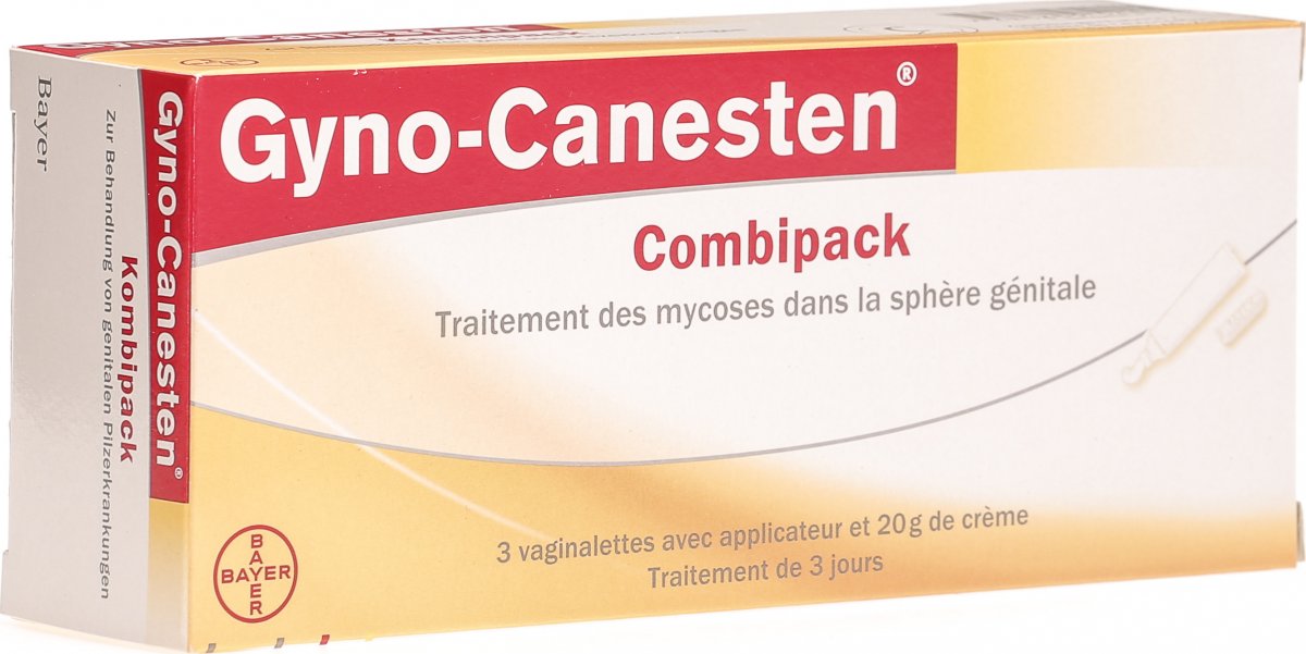 Gyno Canesten Kombipack 3 Vaginaltabletten + 20g Creme in der Adler