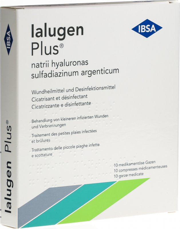 Ialugen Plus 10x10cm 10 Medizingazen in der Adler Apotheke
