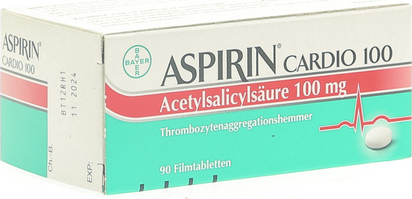 Aspirin Cardio 100mg 90 Tabletten in der Adler Apotheke