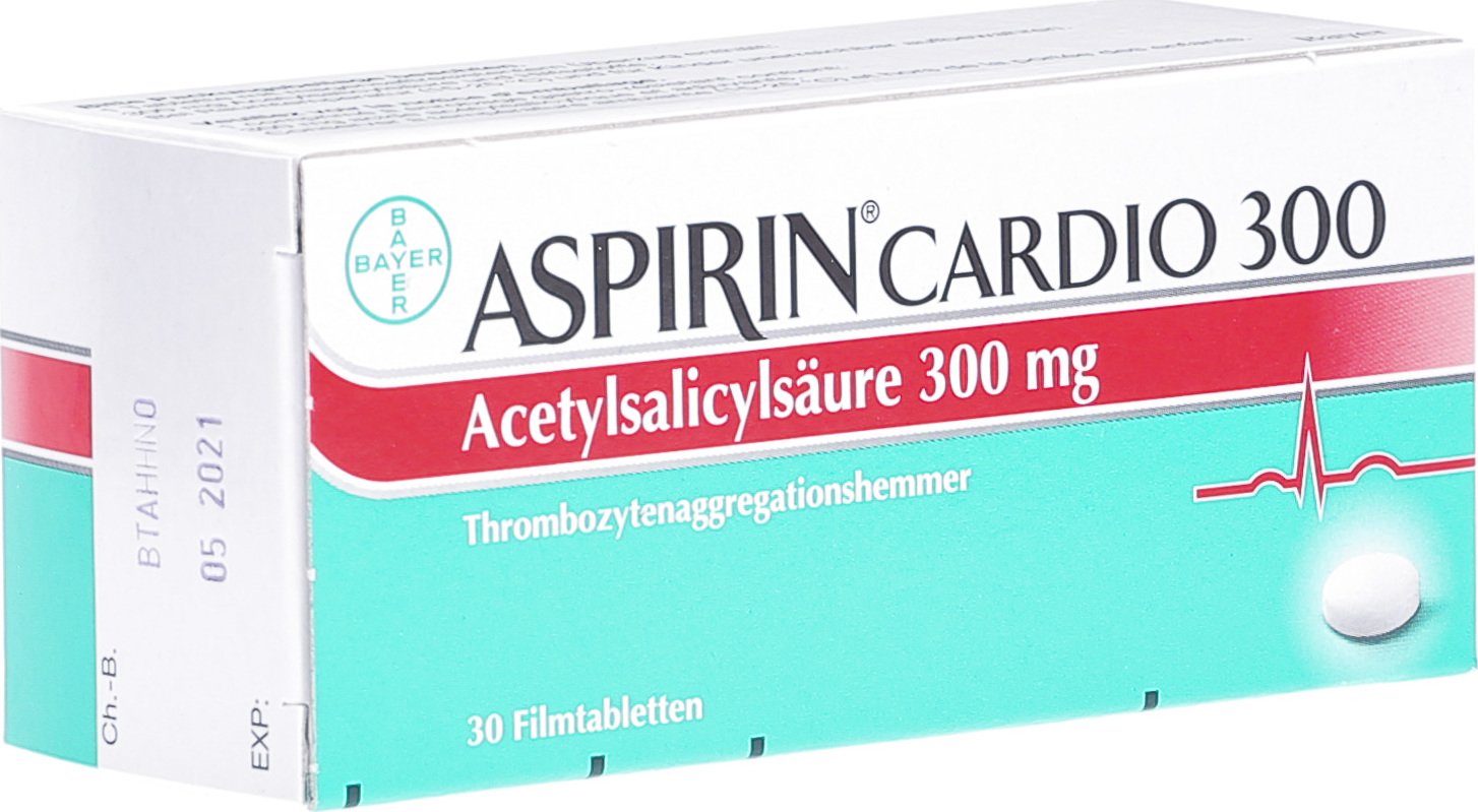 Aspirin Cardio 300mg 30 Tabletten in der Adler Apotheke