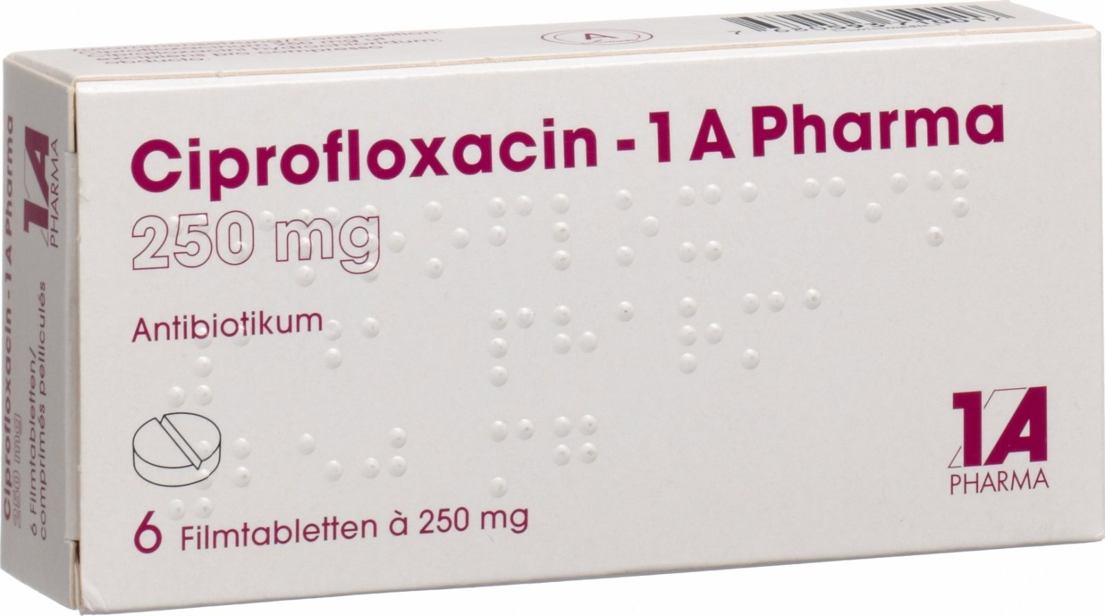 Ciprofloxacin 250 mg 1a pharma