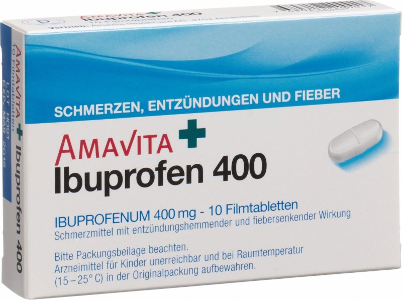 Amavita Ibuprofen Filmtabletten 400mg 10 Stück in der Adler Apotheke