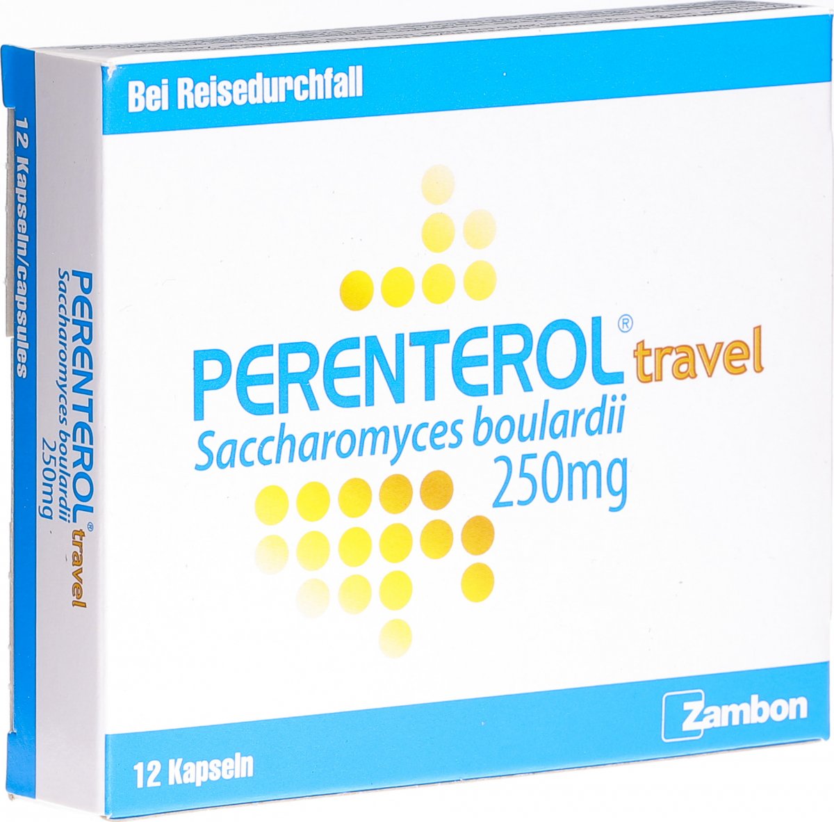 Perenterol Travel Kapseln 250mg Blister 12 Stück in der Adler Apotheke