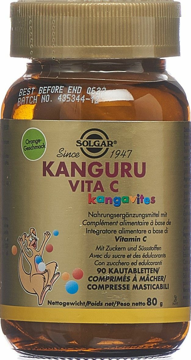 Solgar Kanguru Vita C Kautabletten 90 Stück in der Adler Apotheke