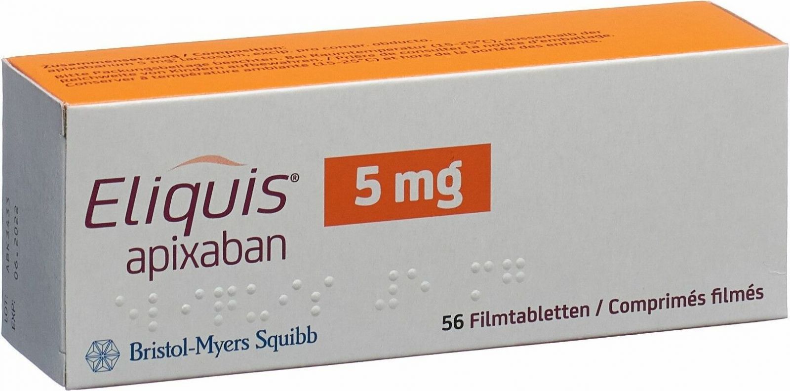 Eliquis Filmtabletten 5mg 56 Stück in der Adler Apotheke
