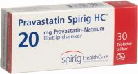 Produktbild von Pravastatin Spirig HC Tabletten 20mg 30 Stück