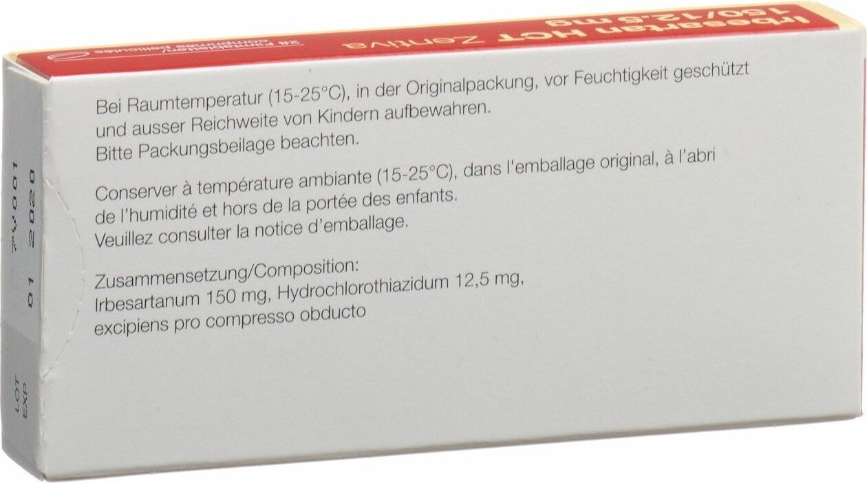 Irbesartan HCT Zentiva Filmtabletten 150/12.5mg 28 Stück in der Adler ...