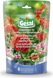Produktbild von Gesal Düngerkegel für Geranien- und Blühpflanzen 30 Stück