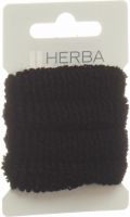 Product picture of Herba Hair Tie 4cm Terry Cloth Black 4 Pieces