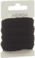 Produktbild von Herba Haarbinder 4cm Frottee Schwarz 4 Stück