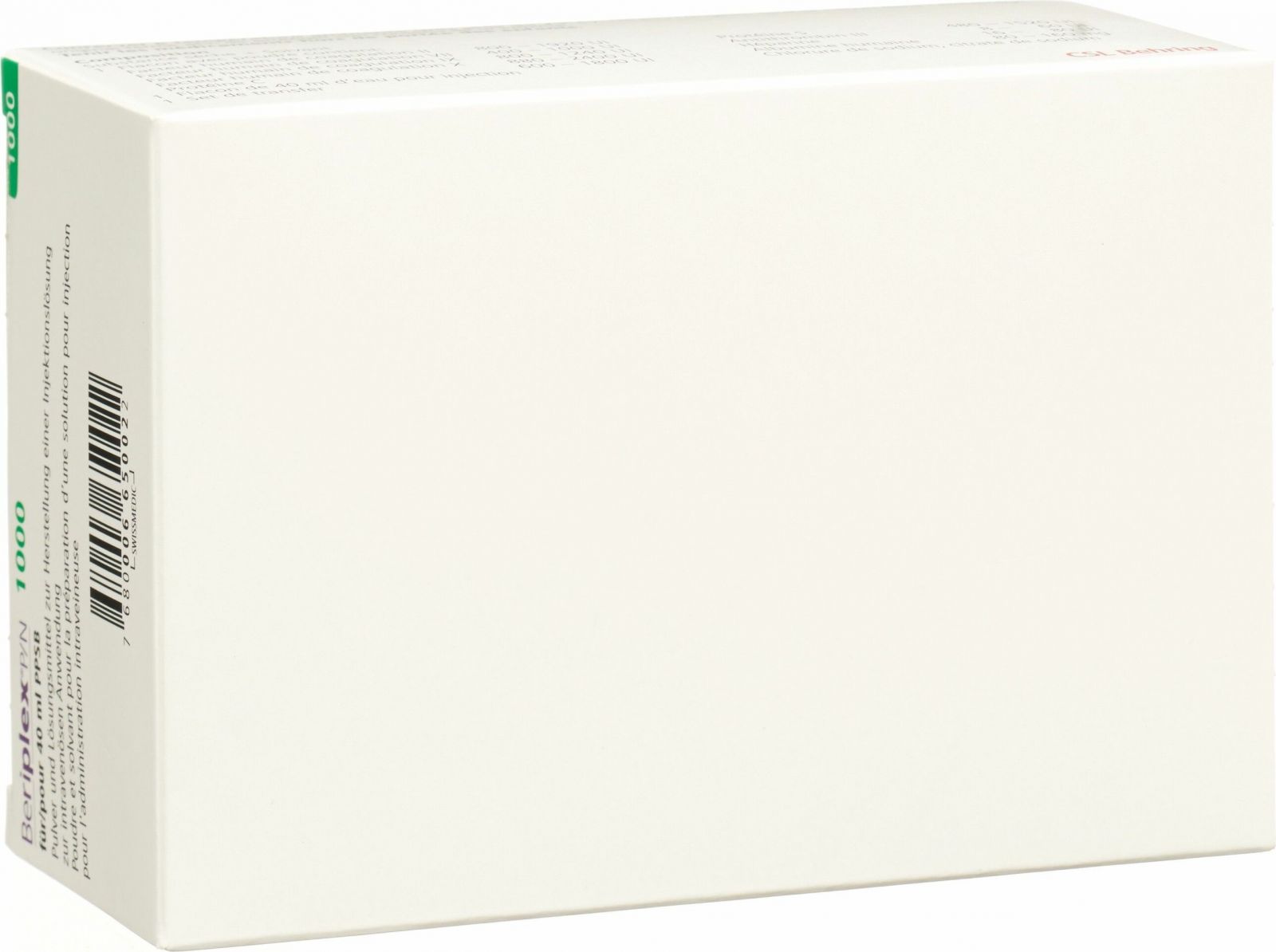 Beriplex P/n 1000 Trockensubstanz mit Solv Durchstechflasche in der ...