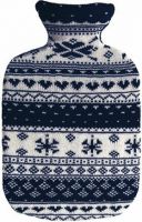 Product picture of Sänger Hot Water Bottle 2L Blue Norwegian Knit Cover
