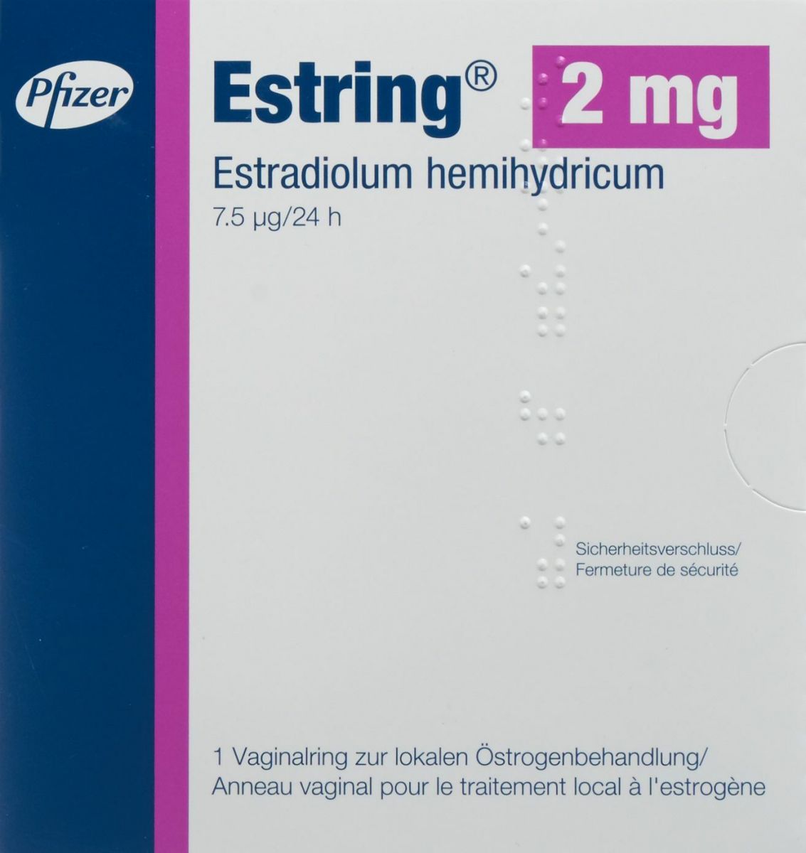Estring Vaginalring mit Depotöstrogen in der Adler Apotheke