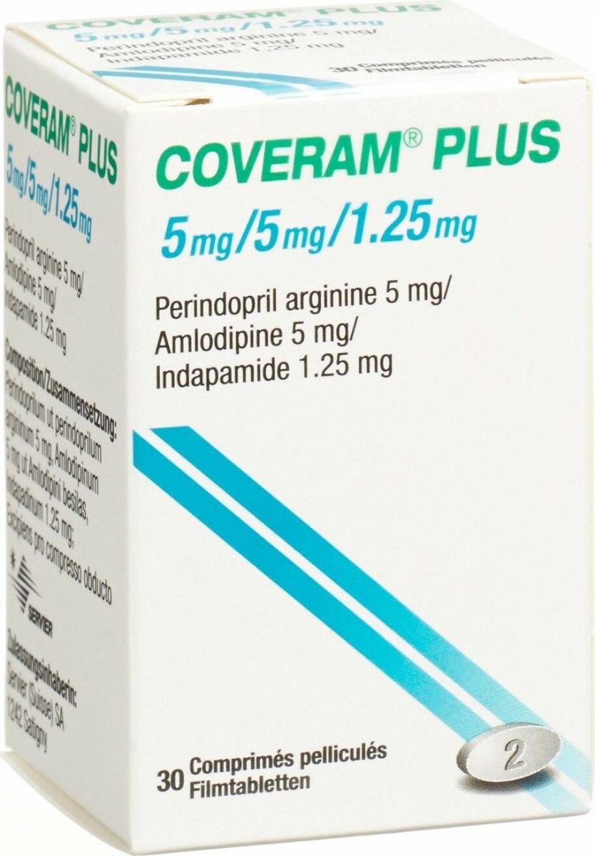 Coveram Plus Filmtabletten 5 5 1 25mg 30 Stuck In Der Adler Apotheke