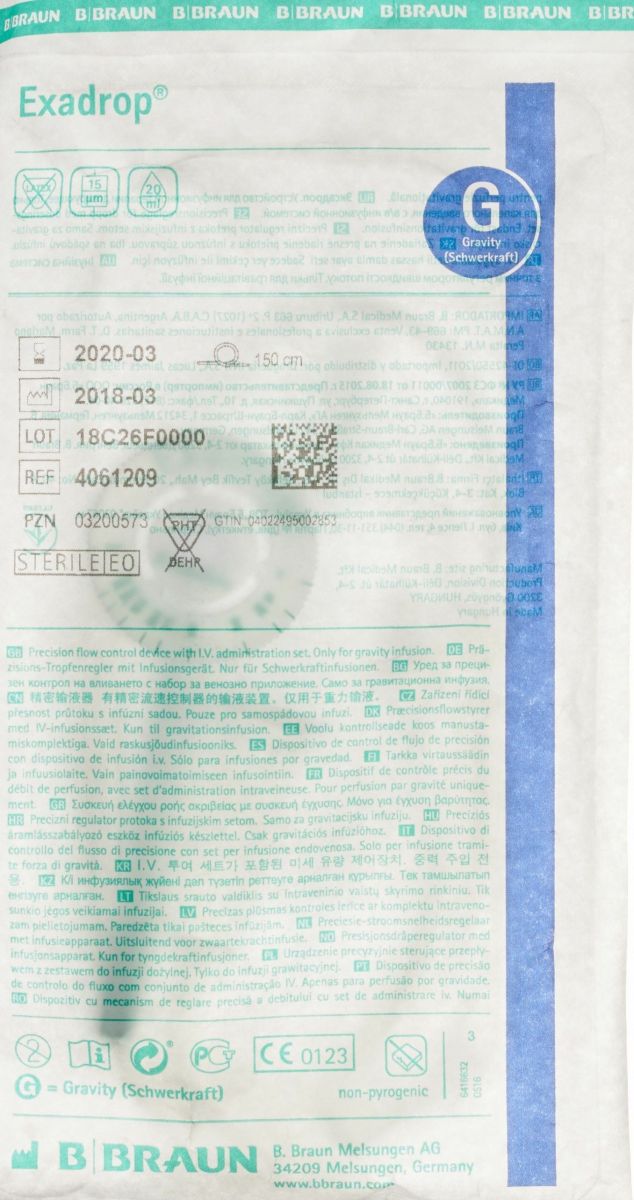 Exadrop Präzisions-Tropfenregler mit Infusionsbesteck 150cm in der ...