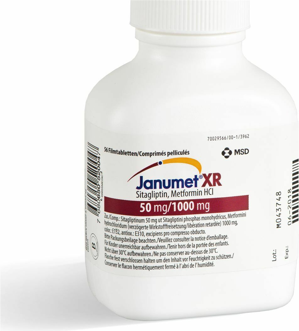 Janumet XR Retard Filmtabletten 50/1000mg 3 Flasche 56 Stück in der