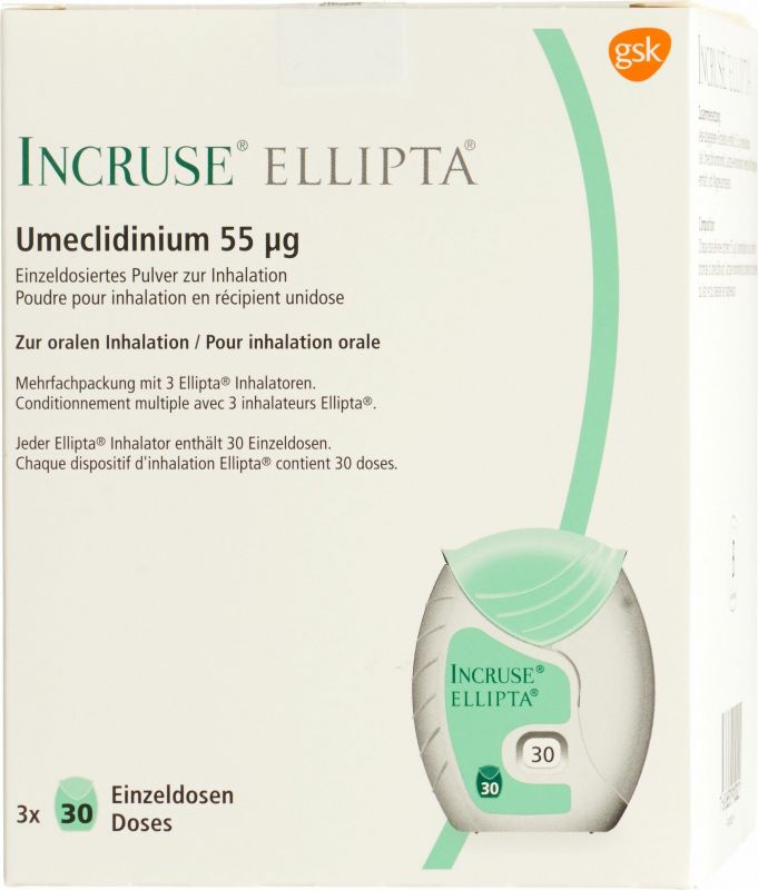 Incruse Ellipta Inh Pulver 55mcg 3x30 Dos in der Adler Apotheke