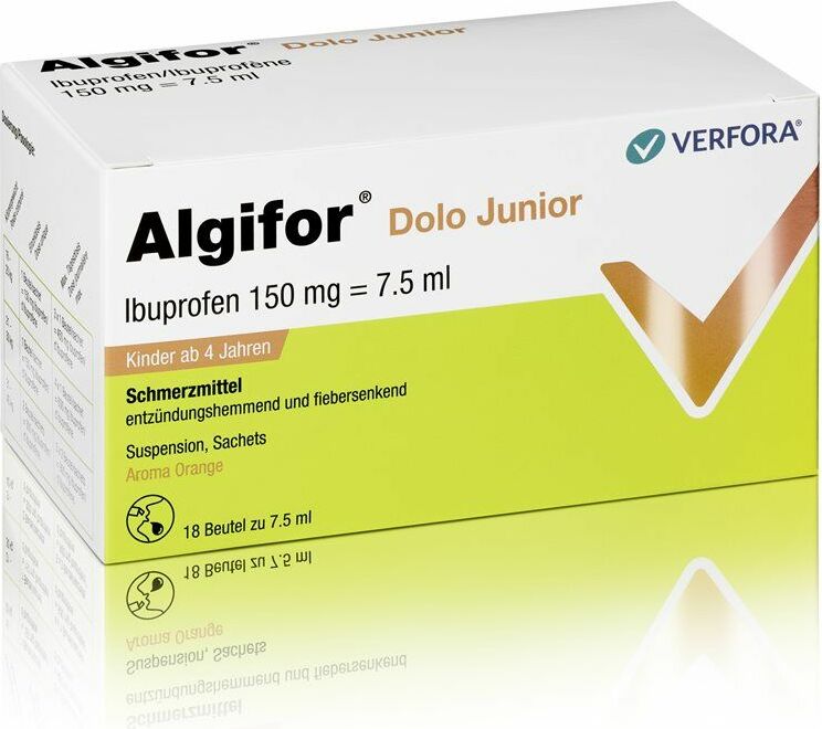 Algifor Dolo Junior 150mg/7.5ml 18 Beutel 7.5ml in der Adler Apotheke