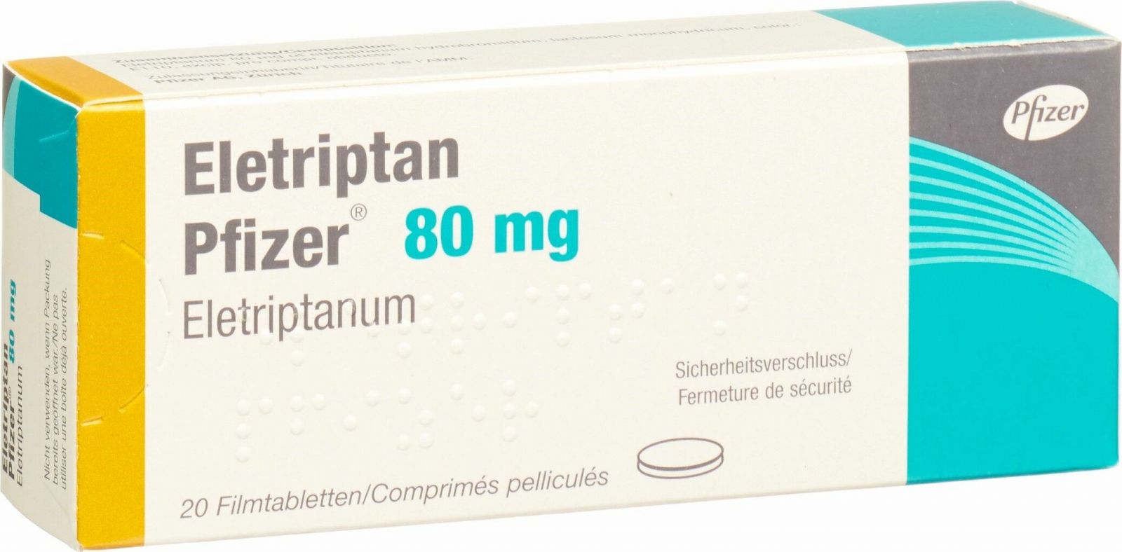Eletriptan Pfizer Filmtabletten 80mg 20 Stück in der Adler Apotheke