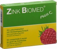 Produktbild von Zink Biomed Plus C Lutschtabletten Himbeer 50 Stück