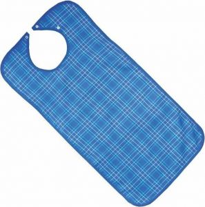 Produktbild von Sundo Latz Kariert 45x90cm Blau Druckknopfverschl